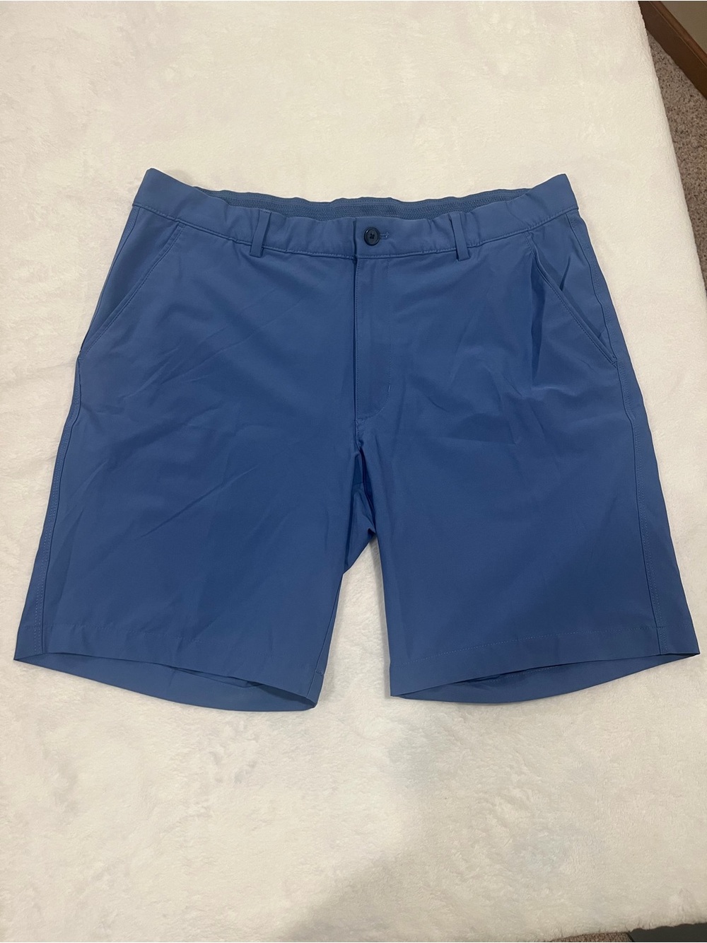 Greg Norman Blue Performance Golf Shorts - Waist 36